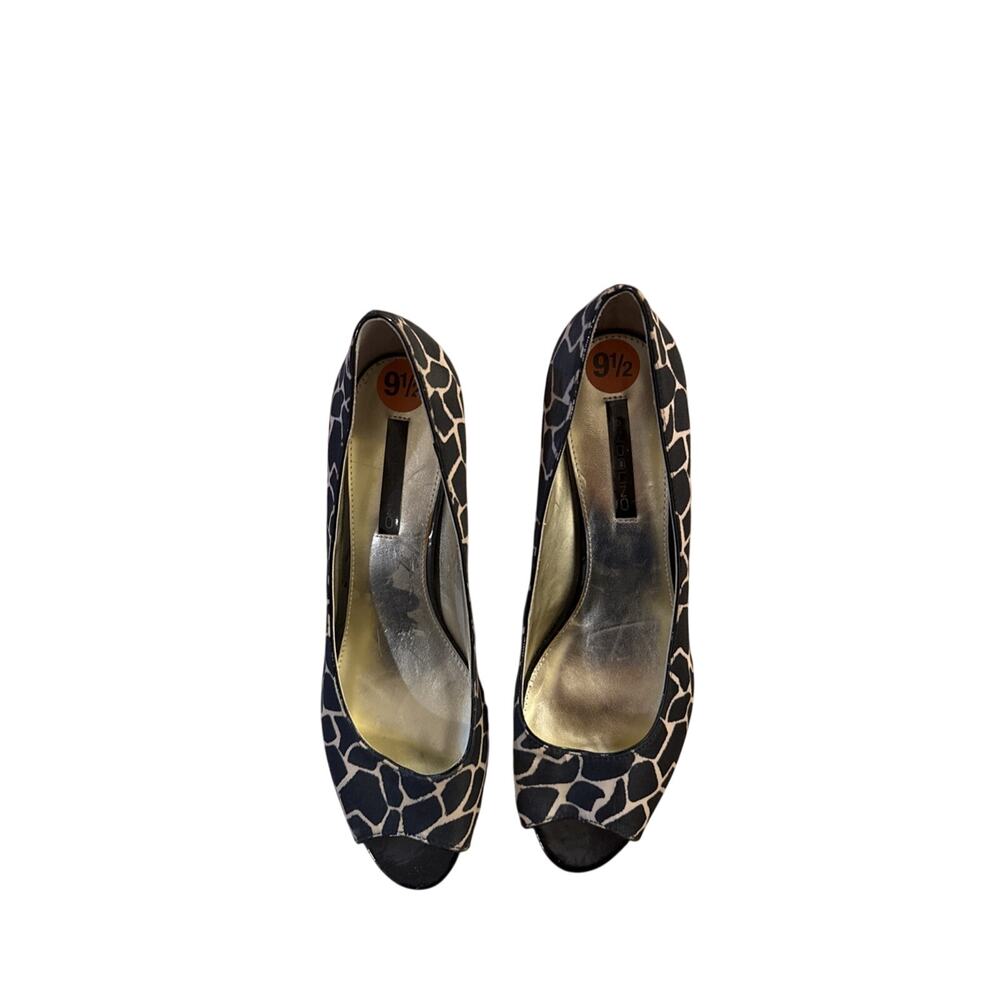 Bandolino Women's Giraffe Print High Heel Pumps, Peep-Toe, Size 9.5M